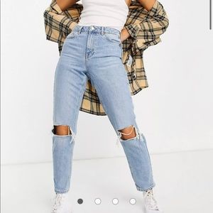 Topshop Ripped Knee Mom Jeans